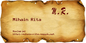 Mihain Rita névjegykártya